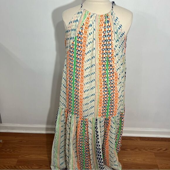 Lane Bryant Colorful Ikat Crystal Beaded Neckline Maxi Sundress -- 14/16 - Picture 12 of 14